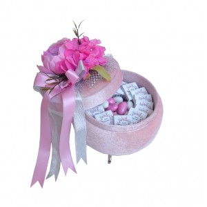 Kişiye Özel Pembe Kadife Kutulu Çikolata